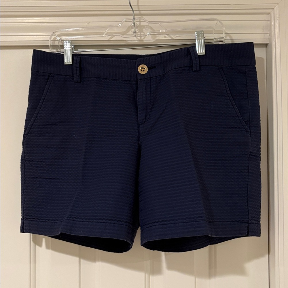 EEUC Lilly Pulitzer 7” Jayne Navy Blue Shorts